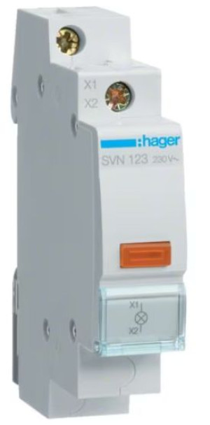 Lampka sygnalizacyjna 1x pomarańczowa Hager SVN123