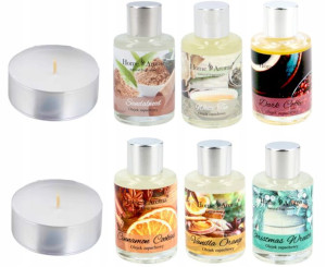 6x Olejek Zapachowy + 2 Podgrzewacze (tealight)
