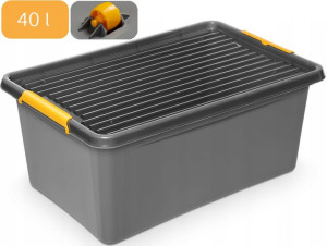Pojemnik organizer plastikowy pokrywa pudło 40l