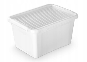 Pojemnik Pudełko organizer z pokrywą 15,5 l. biały
