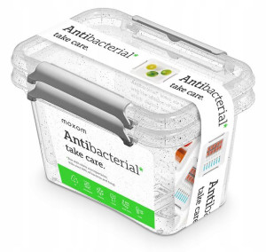 2 X Pojemnik Antybakteryjny Na Żywność 650 Ml
