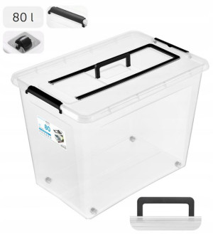 Pojemnik Kosz Na Pranie Zabawki Z Rączką 80 L