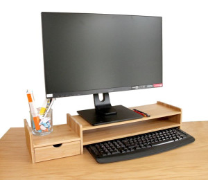 Podstawka Pod Monitor Bambusowa Laptop Stolik