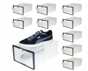 10 X Pudełko Pojemnik Na Buty Męskie Z Klapą Cz