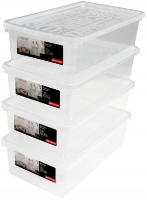 4x Pudełko Pojemnik Organizer Na Buty Męskie 9,5l