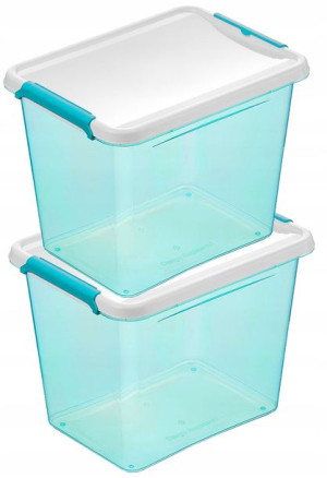 2 X Pojemnik Na Żywność Z Pokrywką Pudełko 2,5 L