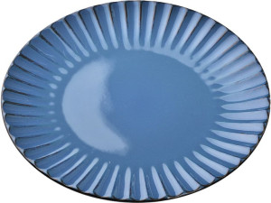 Duży talerz płaski Obiadowy 26,5 cm - EVIE BLUE