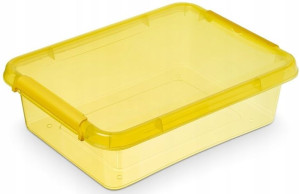 Pojemnik Pudełko Organizer Z Pokrywą 8,5 L Żółty