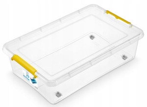 Pojemnik Pudełko Pod Łóżko Na Kółkach 29l Yellow