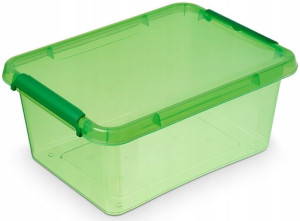 PUDEŁKO POJEMNIK ORGANIZER z pokrywą 12,5l zielony
