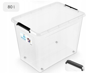 Pojemnik Pudełko Na Zabawki Na Kółkach 80l Blue