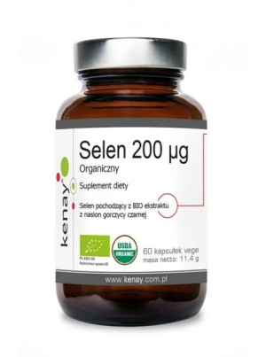 Kenay Bio Selen organiczny 200 mcg 60kaps Tarczyca