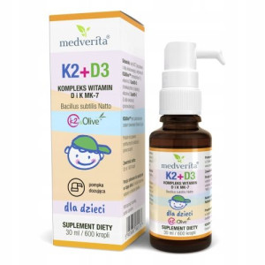 Medverita Witamina K2 MK-7 + D3 dla dzieci 30ml