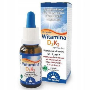 Dr. Jacob's Witamina D3 + K2 MK-7 krople NATURALNE