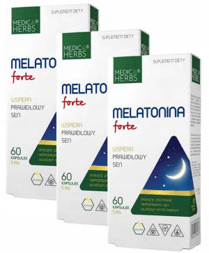 Medica Herbs Melatonina Forte 5mg 180k Głęboki Sen