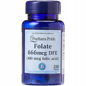 Puritan's Pride Folate kwas foliowy Folian 250 tab