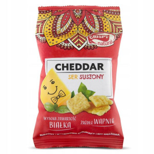 Crispy Natural Chipsy SUSZONY SER żółty CHEDDAR