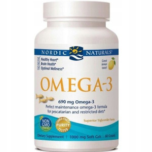 Nordic Naturals Omega-3 690 mg smak cytrynowy 60k