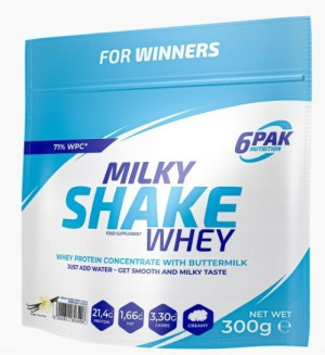 6PAK Milky Shake Whey 300g białko smak waniliowy