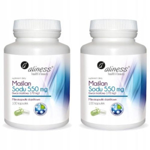 2x Aliness Maślan Sodu 550 mg kwas masłowy