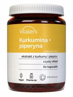 Vitaler's Kurkumina 500mg Piperyna Metabolizm 60k