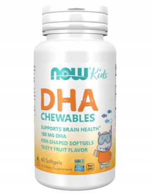 Now Kwasy Omega-3 dla dzieci DHA Kid's 100mg 60k