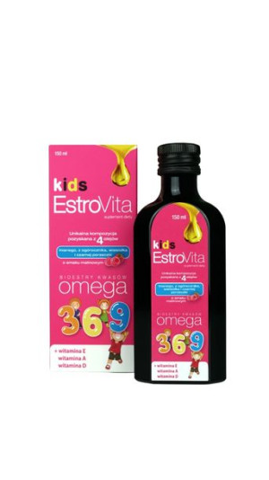 EstroVita Kids Malina Omega 3 6 9 Dla Dzieci 150Ml