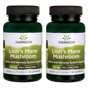 2x Swanson Lion's Mane Soplówka jeżowata Hericium