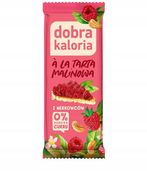 Dobra Kaloria Baton z nerkowców tarta malinowa 35g