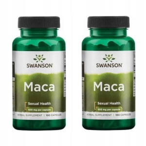 2x Swanson MACA 500mg Wzmocnienie Pamięć 100 kaps