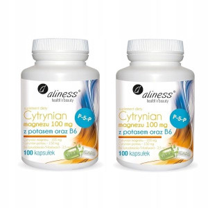 2x Aliness Cytrynian Magnezu 100 mg z potasem i B6