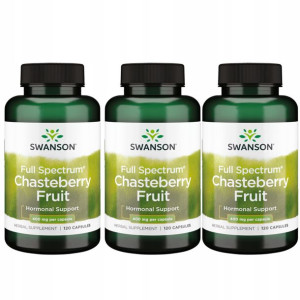3x Swanson Full Spectrum Chasteberry Fruit (Niepok