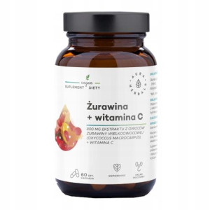Aura Herbals Żurawina 800 mg + Witamina C 60 kap