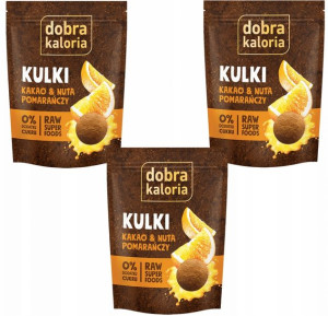 Dobra Kaloria Kulki kakao & pomarańcza 3x65g