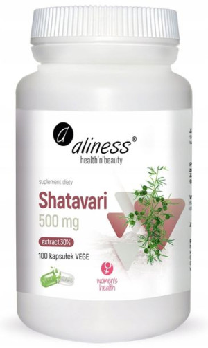 Aliness Shatavari ekstrakt 30% 500mg 100 kapsułek