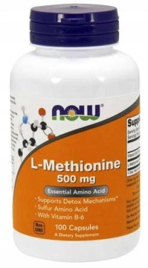 Now Foods L-metionina z B6 500 mg 100 kapsułek