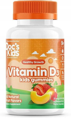 Doctor's Best Witamina D3 dla dzieci owocowy 60 ż