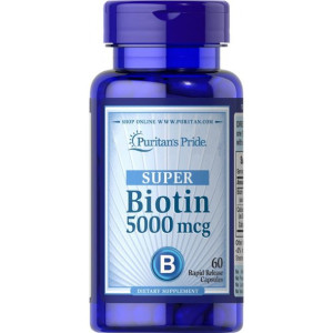 Puritan's Pride Biotyna FORTE WŁOSY 5000 mcg 60 k