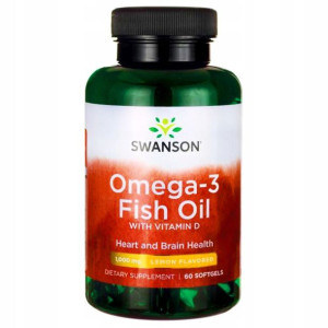 Swanson Kwasy Omega-3 z Witaminą D 60 kapsułek