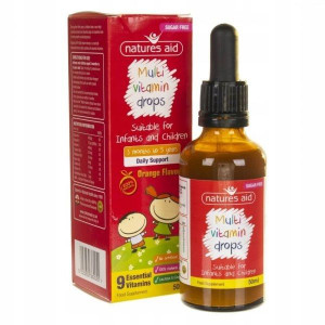 Natures Aid Mini Witaminy w kroplach dla dzieci 50