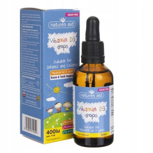 Natures Aid Mini Witamina D3 400 IU dla dzieci 50m