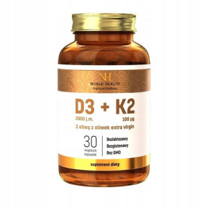 Noble Health D3 + K2 w oliwie z oliwek 30 kapsułek