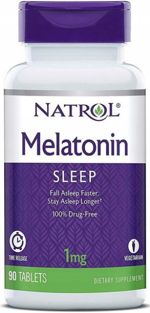 Natrol Melatonina przedłużone uwalnianie 1 mg 90 t