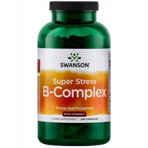 Swanson Super Stress B-COMPLEX z Wit C 500mg 240k