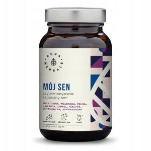 Aura Herbals Mój Sen 60kapsułek Szybkie zasypianie