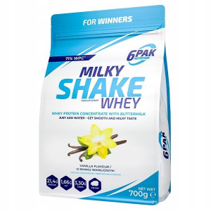 6PAK Milky Shake Whey 700g białko WPC Waniliowe