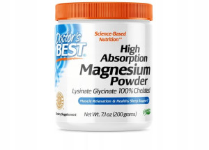 Doctor's Best Glicynian Magnezu w Proszku 200g
