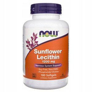 Now Foods Sunflower Lecithin 1200mg 100kaps. Stres