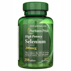 Puritan's Pride Selen 200mcg Selenium Skóra 250tab