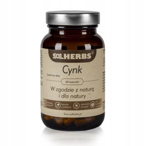Solherbs Cynk 60 kapsułek Eko opakowanie